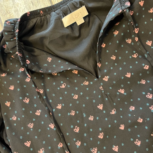 LOFT Size 0 Black and Pattern Dress - Picture 2 of 4